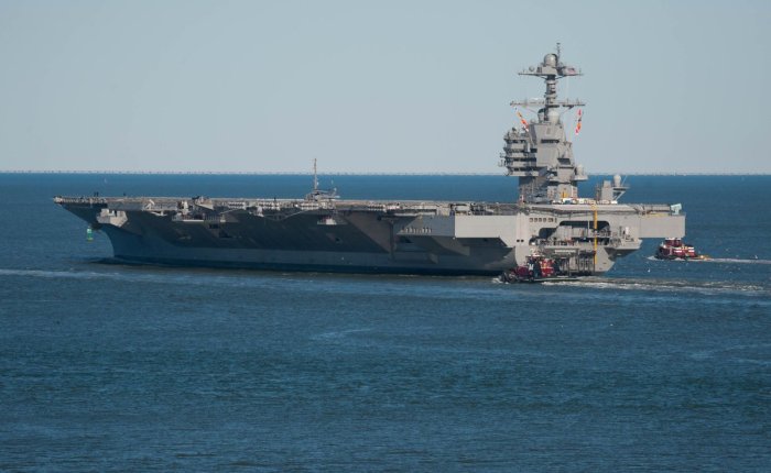 Future USS Gerald R. Ford heads…